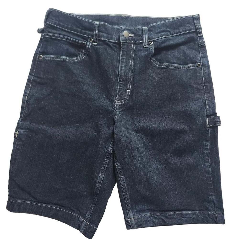 40 Grit by Duluth Trading Men's Dark Denim Standard Fit Carpenter Shorts Size 32